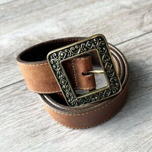Brighton Hand Made in USA Leather Western Style Belt